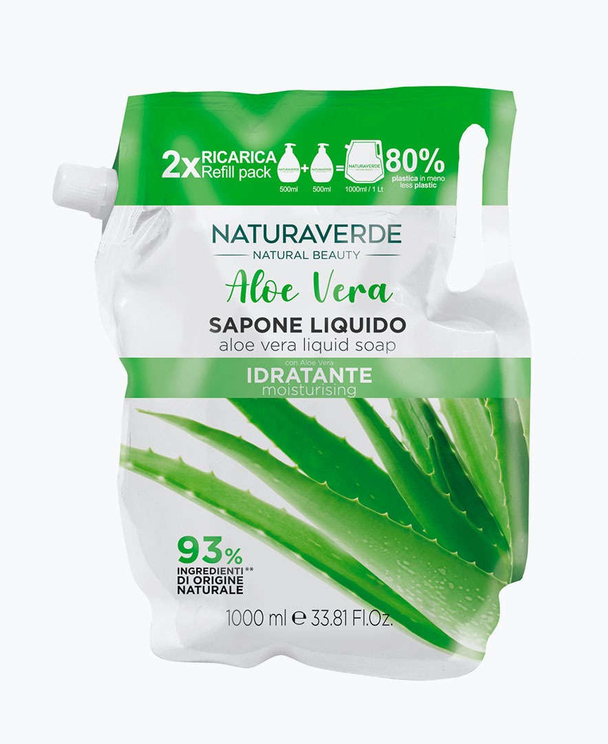 Sapone da barba protettivo e lenitivo per pelli sensibili con aloe e tè  verde.